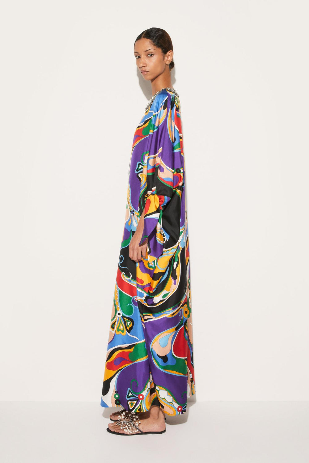 PUCCI Kaftans | Women Orchidee-Print Silk-Twill Kaftan