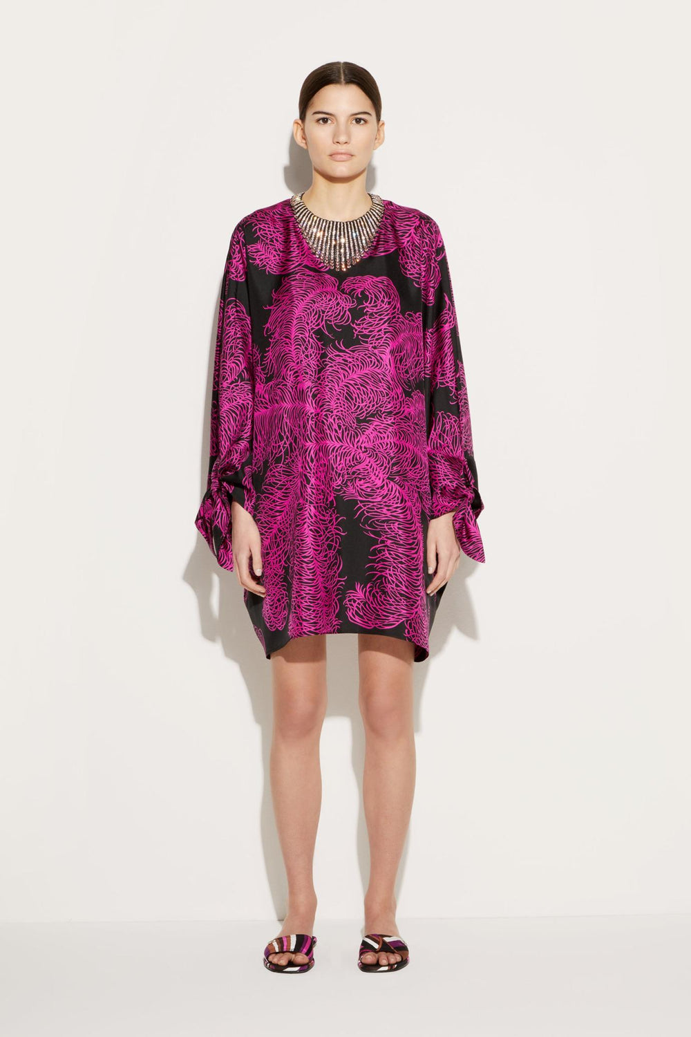 PUCCI Kaftans | Women Struzzo-Print Silk-Twill Kaftan