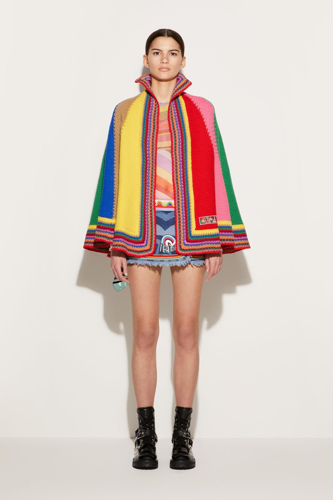 PUCCI Knitwear | Women Colourblock Wool Cape