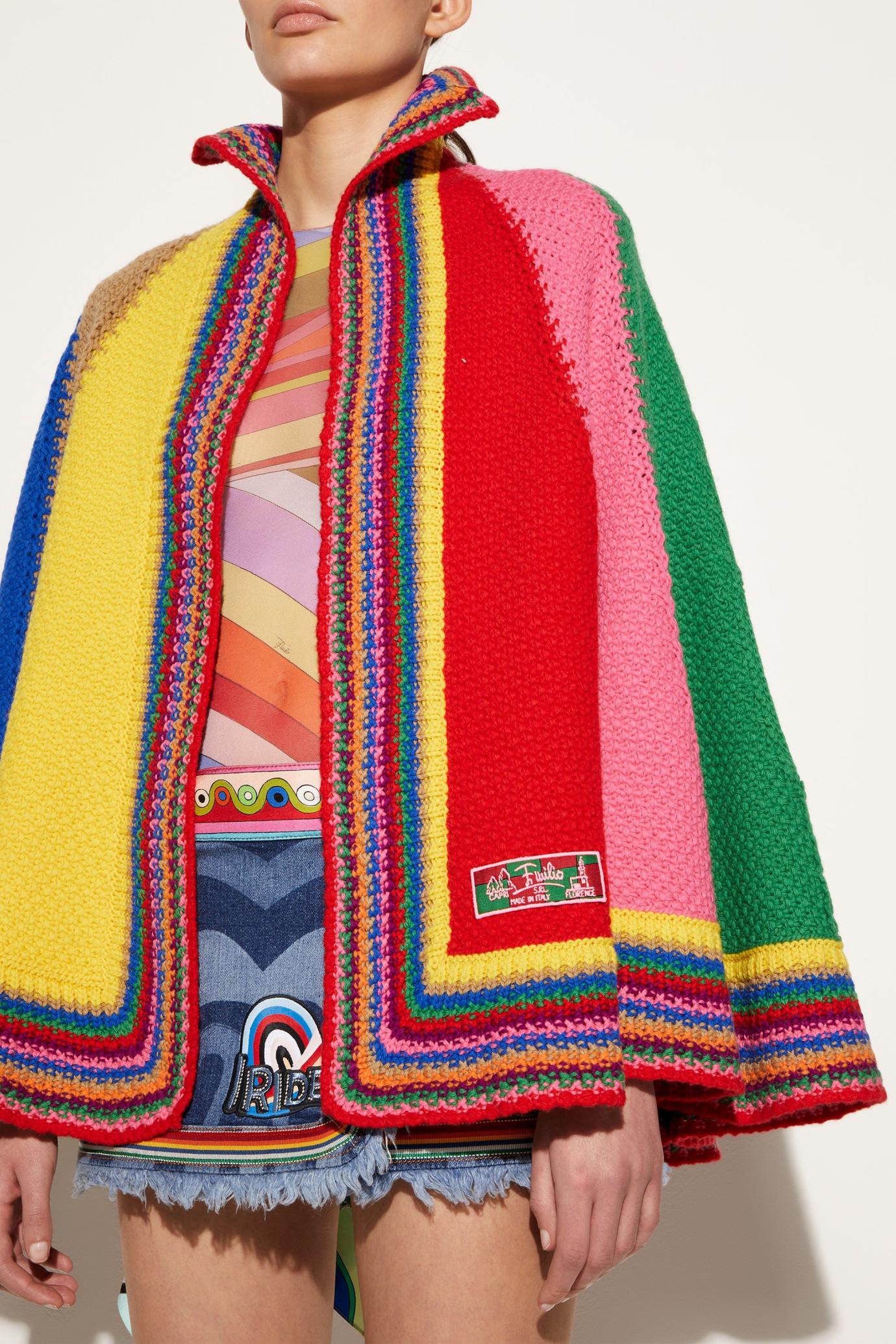 PUCCI Knitwear | Women Colourblock Wool Cape