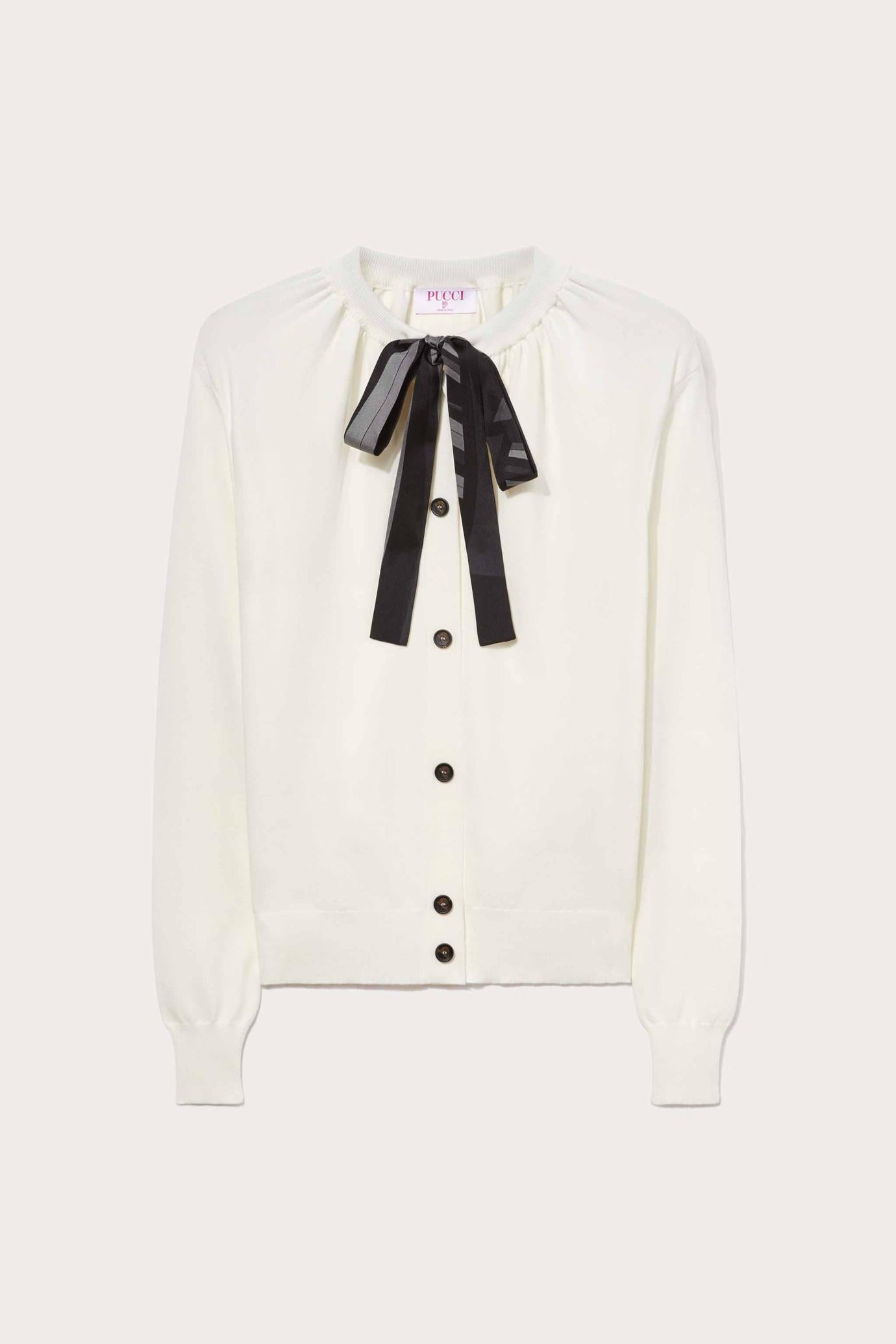 PUCCI Knitwear | Women Iride Print Silk-Twill Cardigan