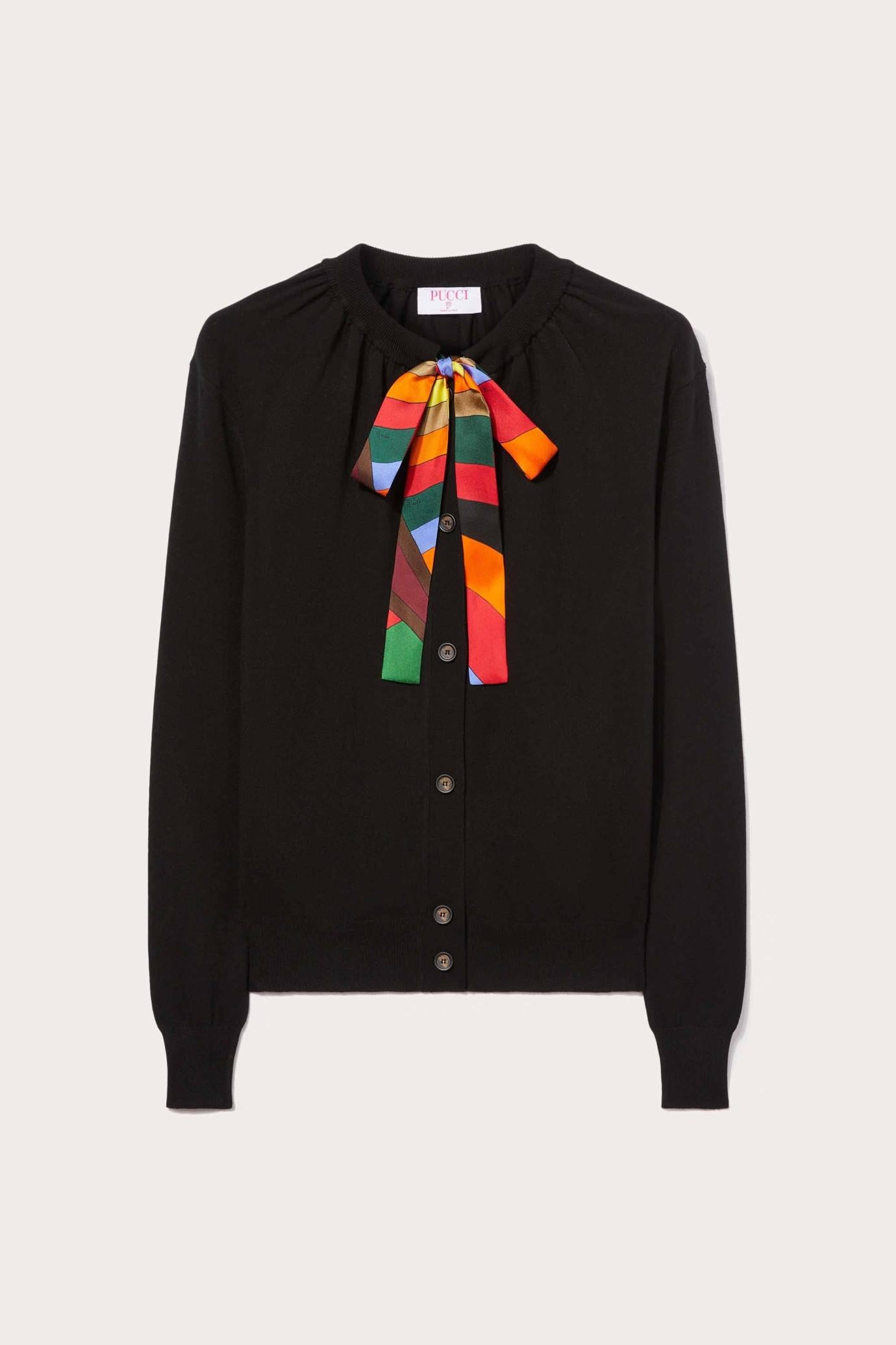 PUCCI Knitwear | Women Iride Print Silk-Twill Cardigan