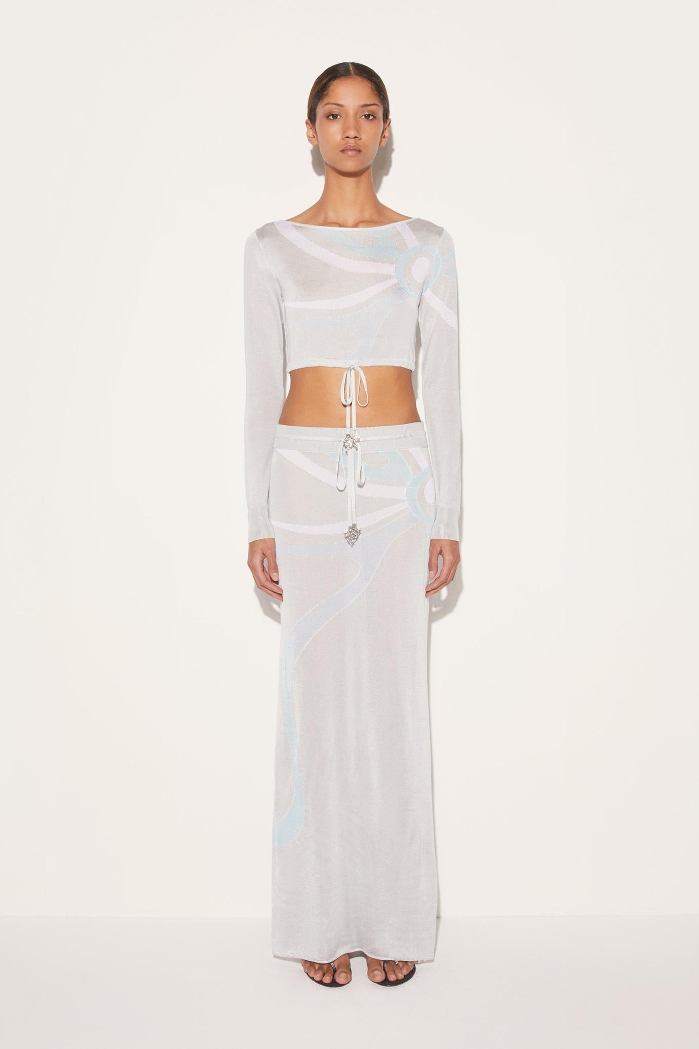 PUCCI Knitwear | Women Marmo-Jacquard Crop Top