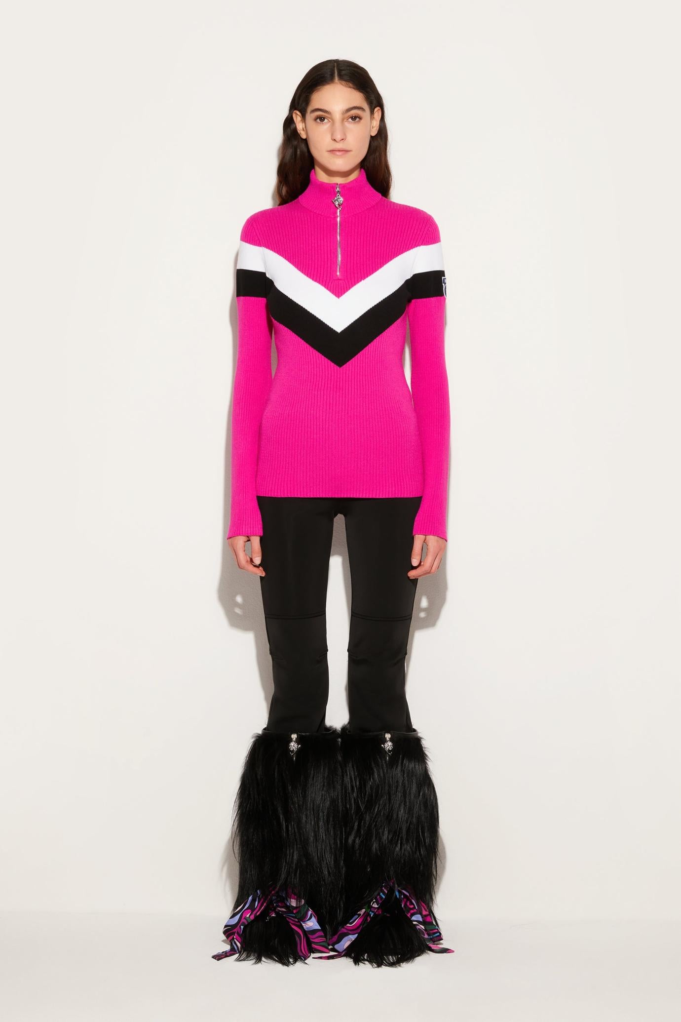 PUCCI Knitwear | Women Pucci X Fusalp | Stripe-Jacquard Zip Sweater