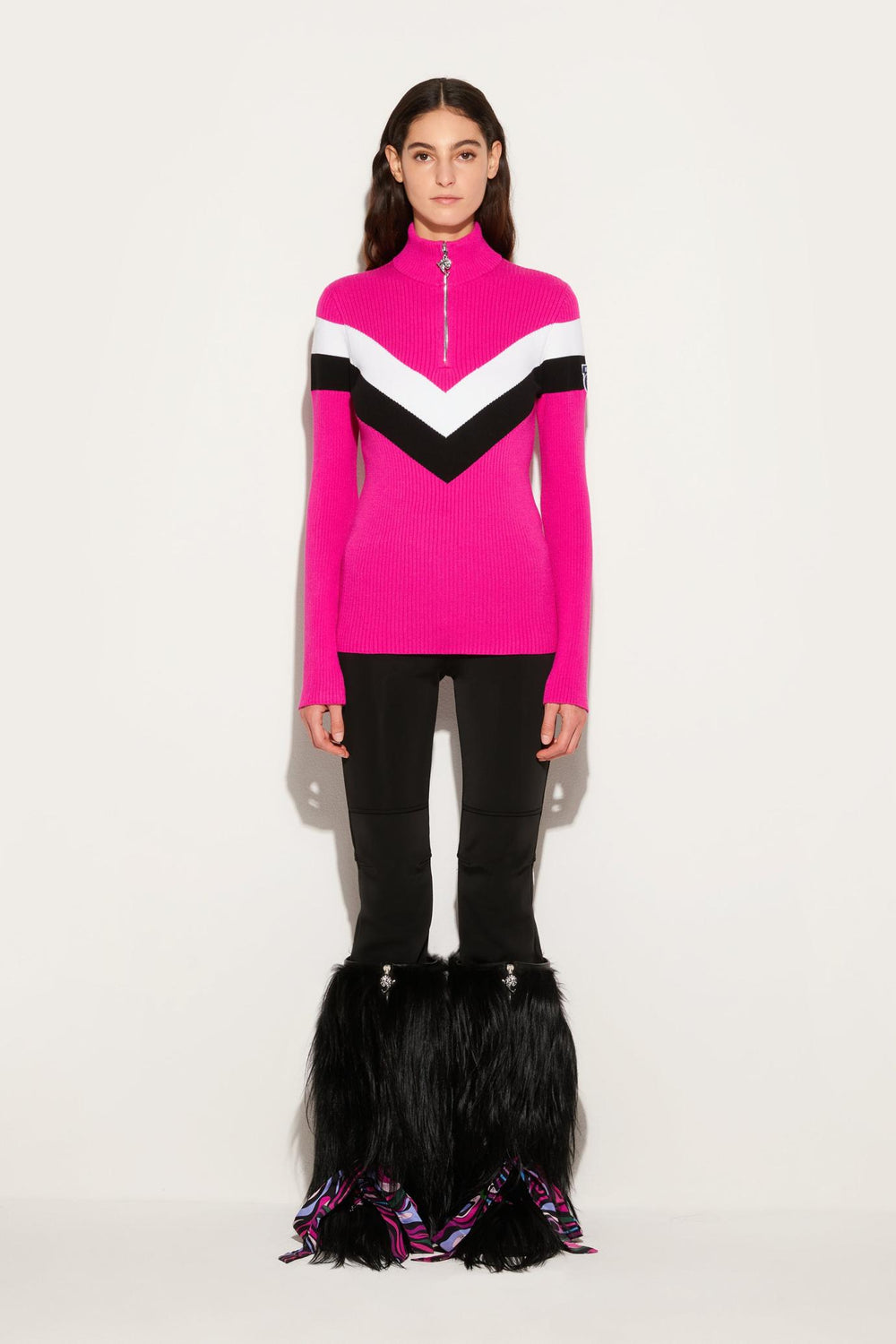 PUCCI Knitwear | Women Pucci X Fusalp | Stripe-Jacquard Zip Sweater