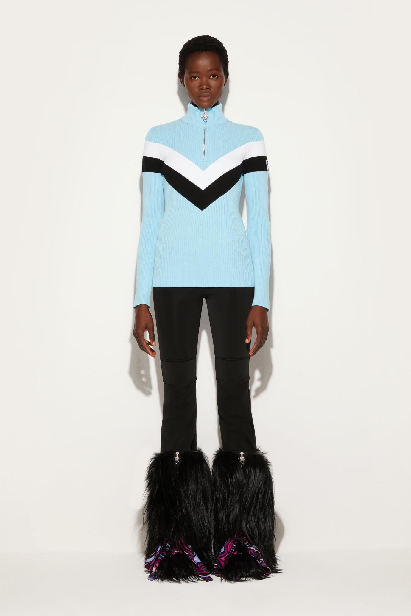 PUCCI Knitwear | Women Pucci X Fusalp | Stripe-Jacquard Zip Sweater