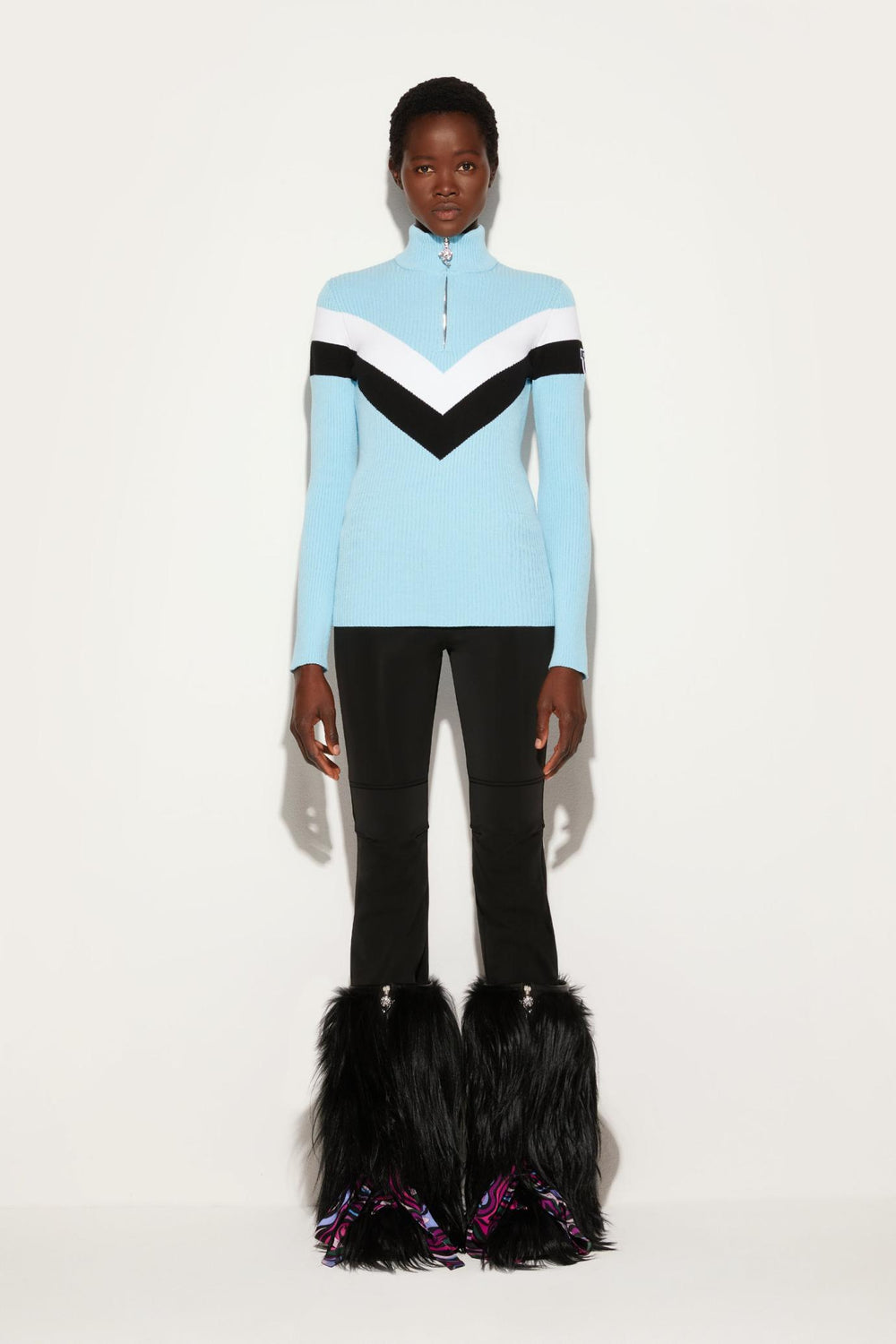 PUCCI Knitwear | Women Pucci X Fusalp | Stripe-Jacquard Zip Sweater