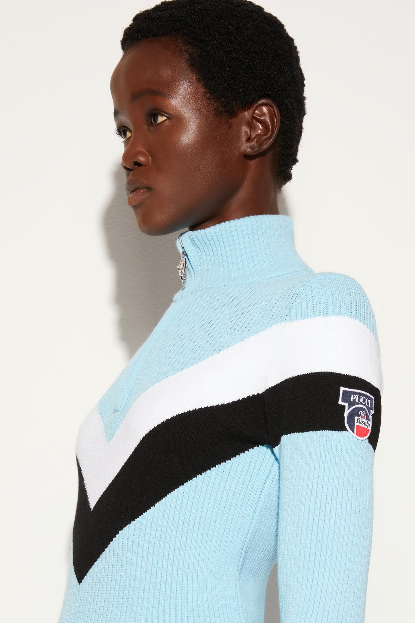 PUCCI Knitwear | Women Pucci X Fusalp | Stripe-Jacquard Zip Sweater