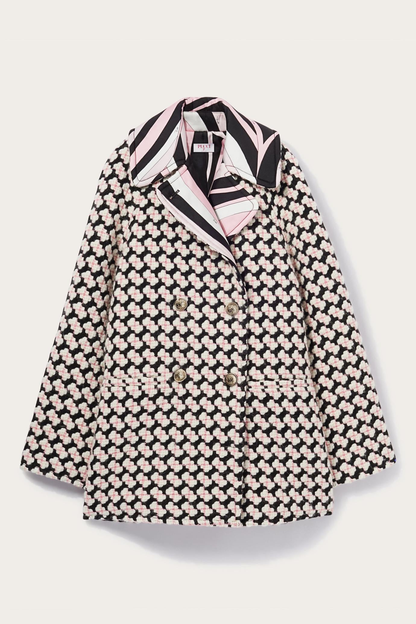 PUCCI Outerwear | Women Iride-Print Tweed Coat