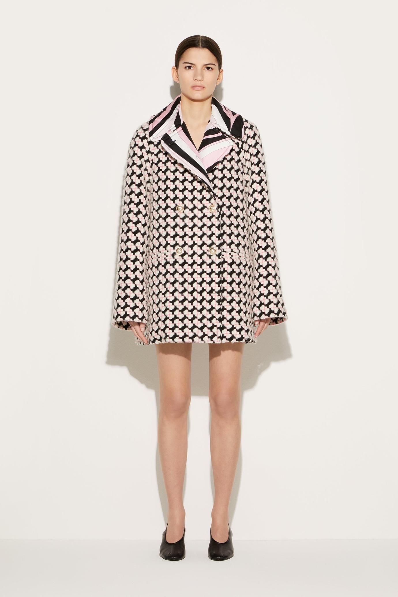 PUCCI Outerwear | Women Iride-Print Tweed Coat