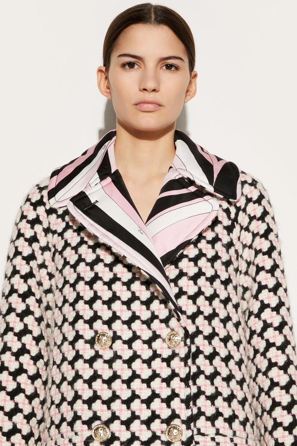PUCCI Outerwear | Women Iride-Print Tweed Coat