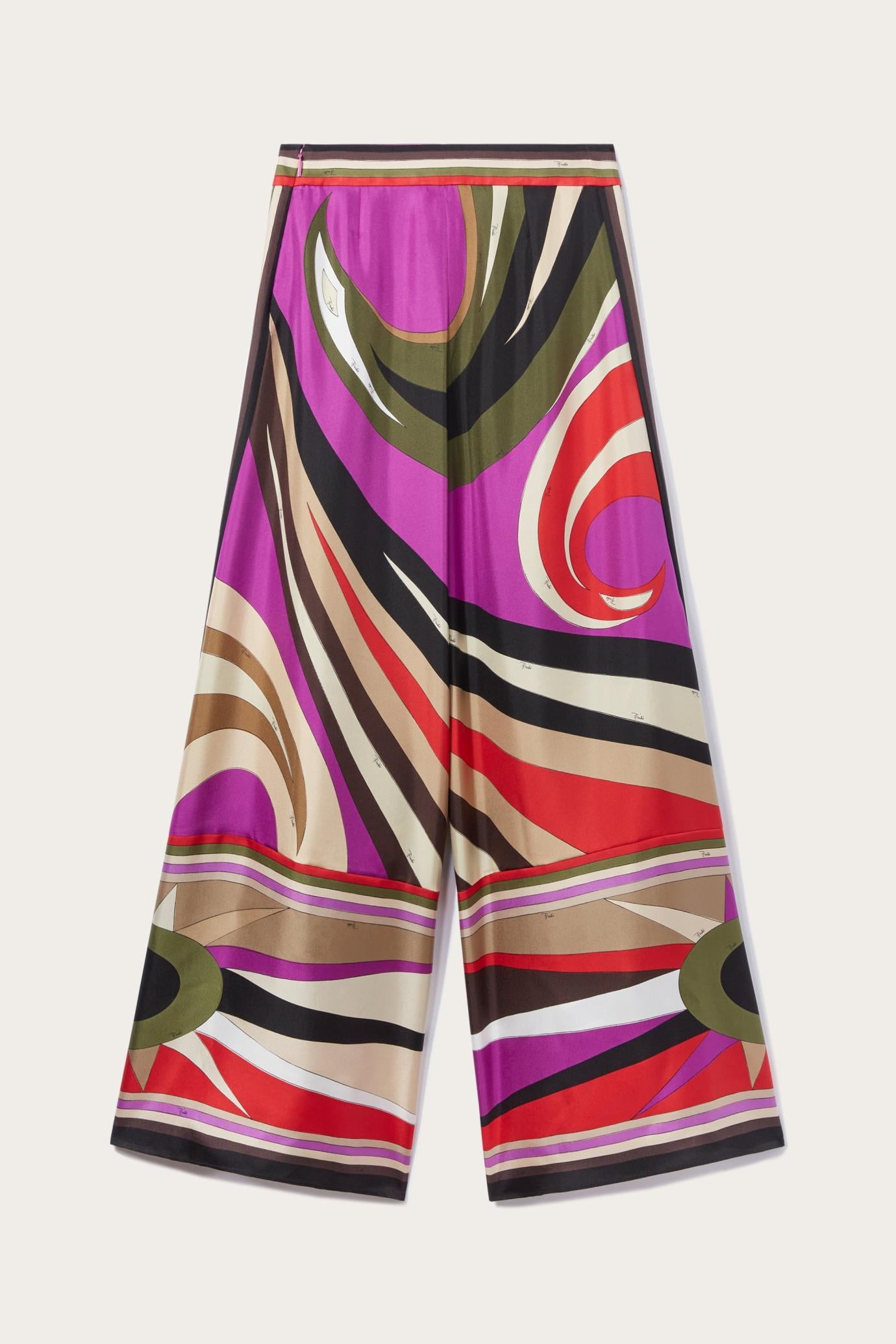 PUCCI Pants And Shorts | Women Cigni-Print Silk Trousers