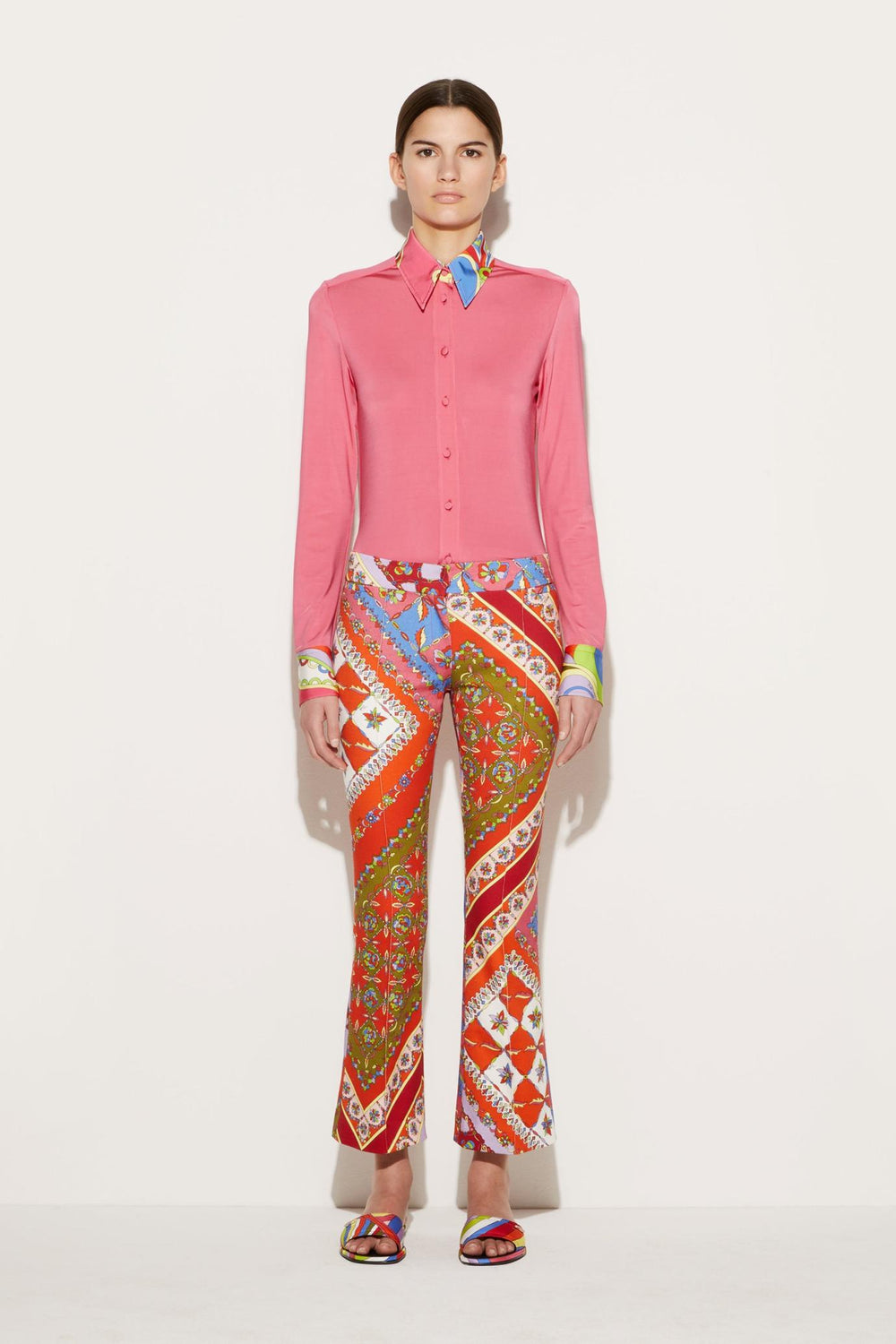PUCCI Pants And Shorts | Women Festa-Print Flared Trousers