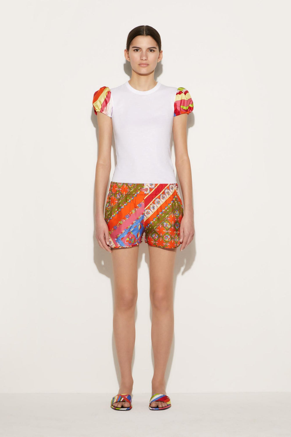 PUCCI Pants And Shorts | Women Festa-Print Silk-Twill Shorts