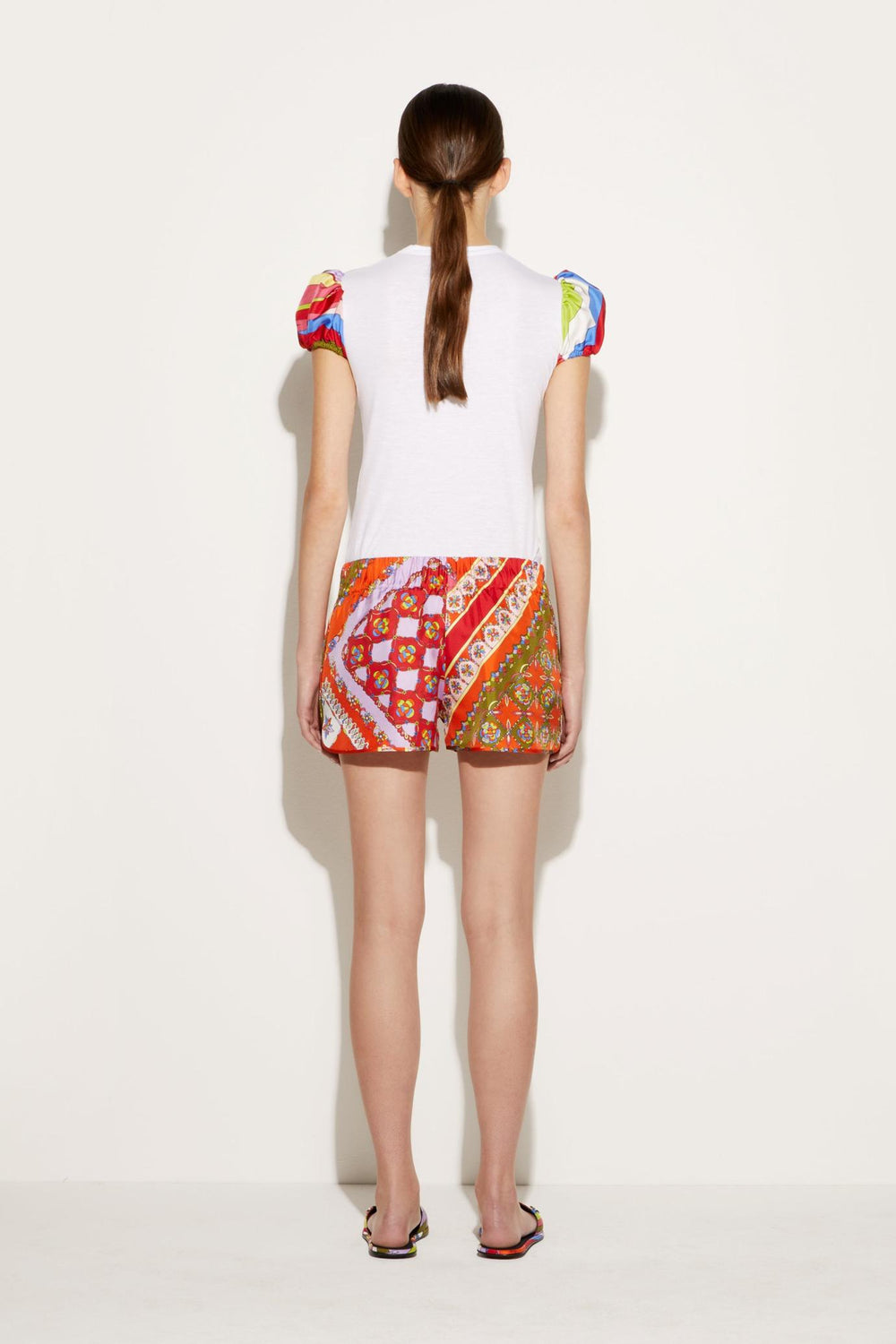 PUCCI Pants And Shorts | Women Festa-Print Silk-Twill Shorts