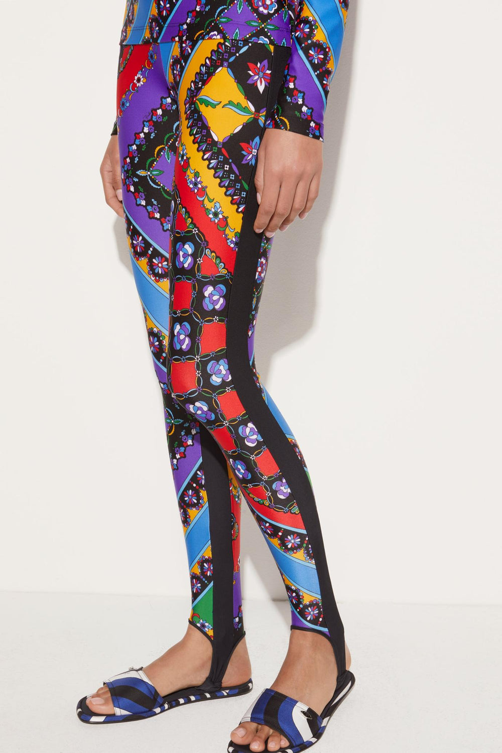 PUCCI Pants And Shorts | Women Festa-Print Stirrup Leggings