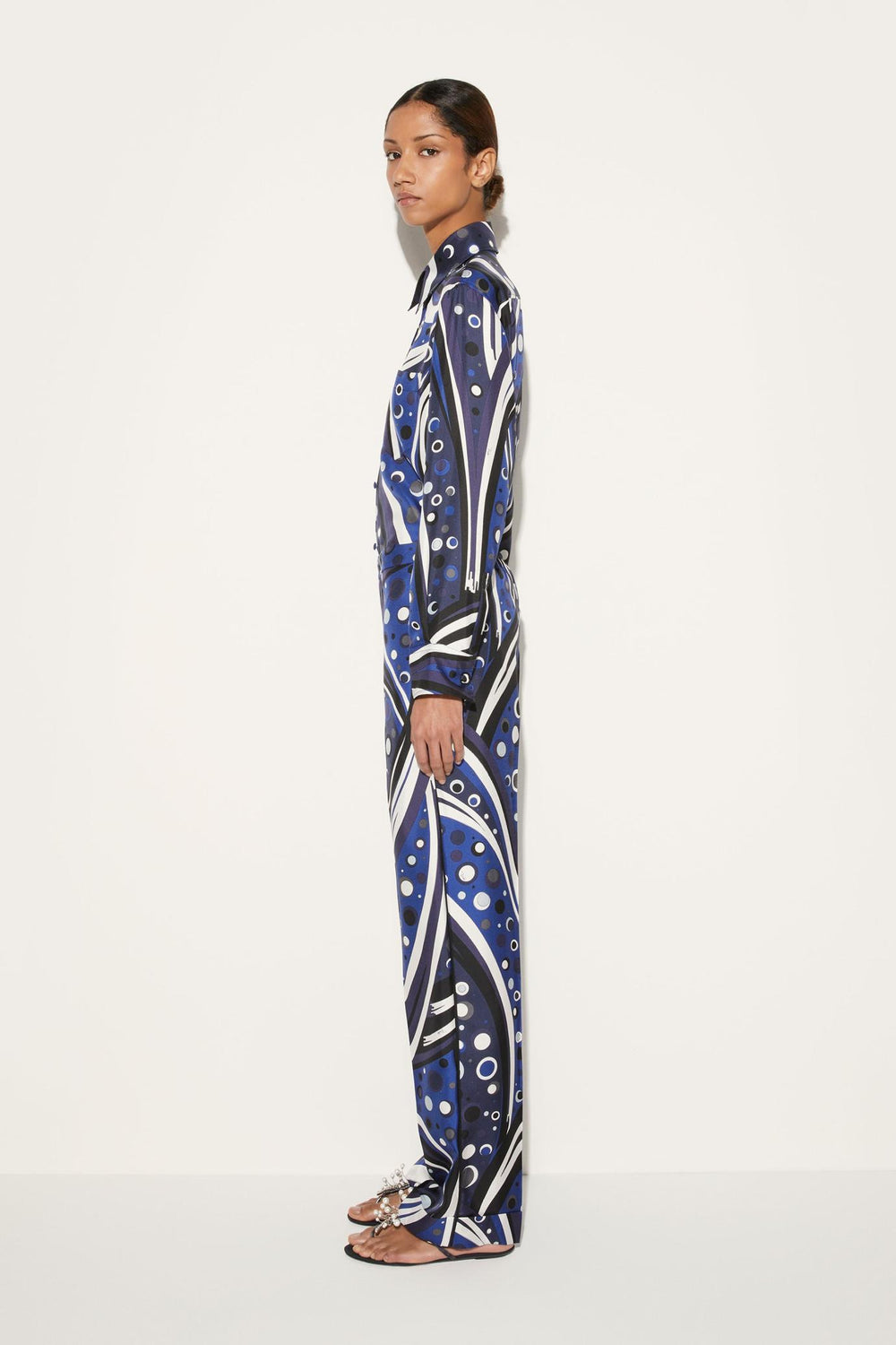 PUCCI Pants And Shorts | Women Fontane-Print Silk-Twill Trousers