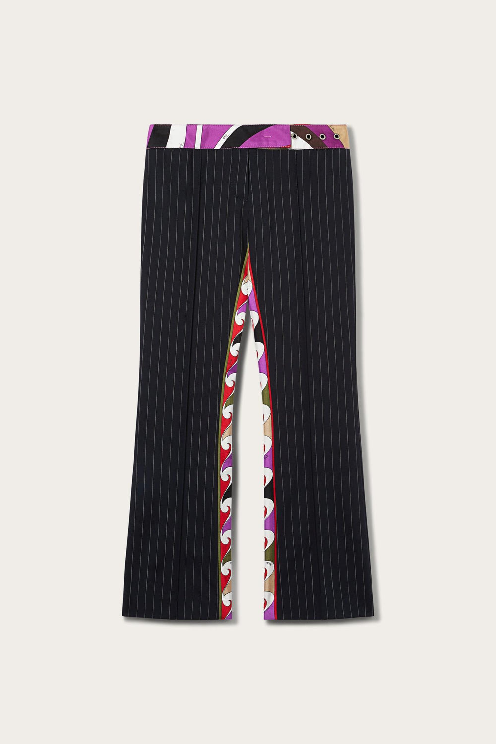 PUCCI Pants And Shorts | Women Iride And Cigni-Print Pinstripe Trousers