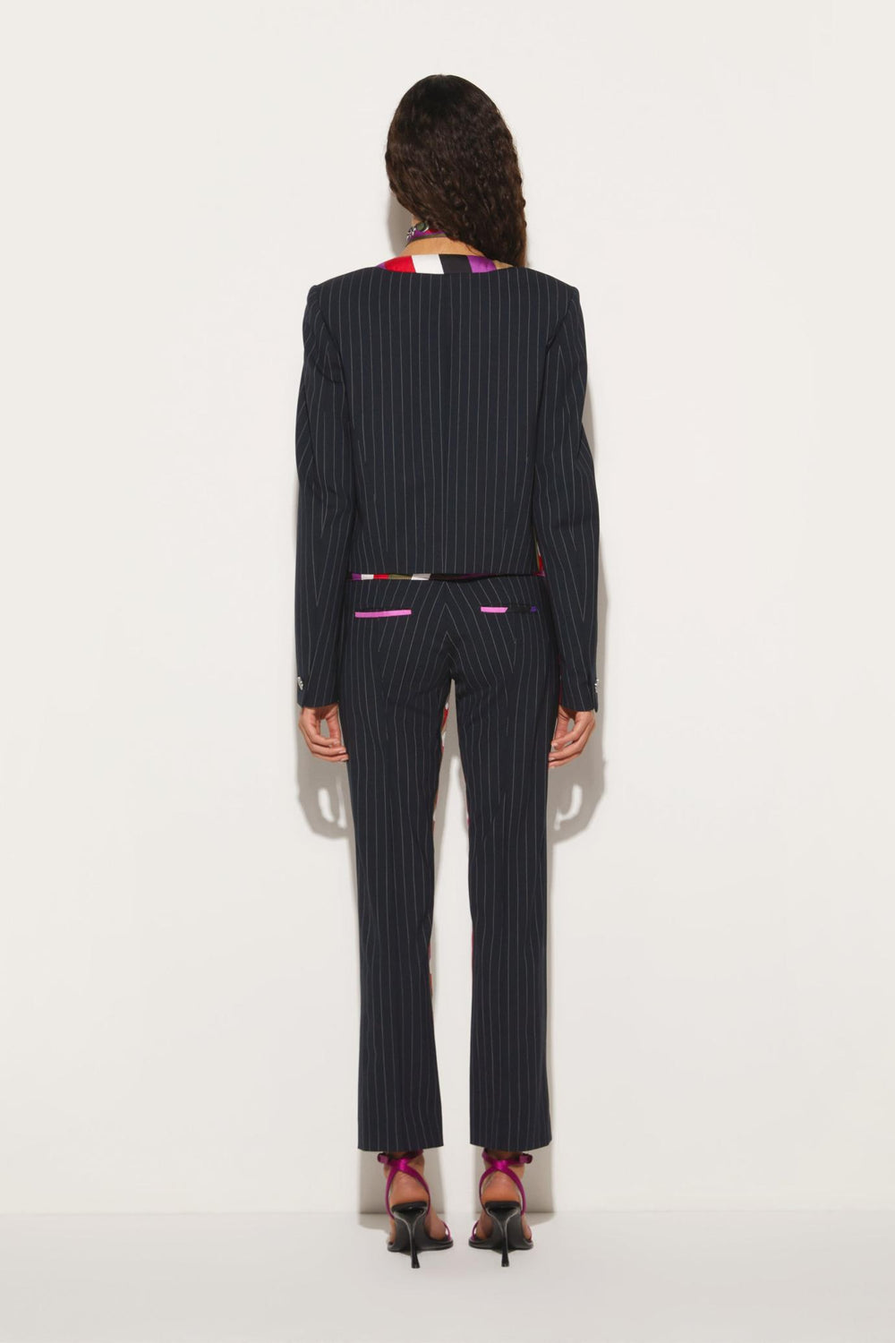 PUCCI Pants And Shorts | Women Iride And Cigni-Print Pinstripe Trousers