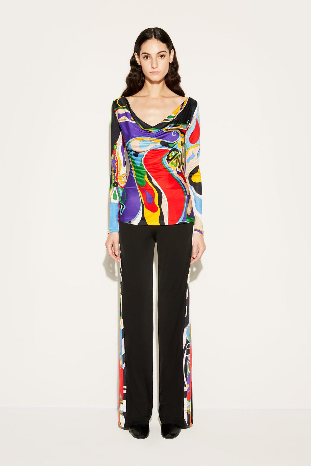 PUCCI Pants And Shorts | Women Iride And Orchidee-Print Trousers