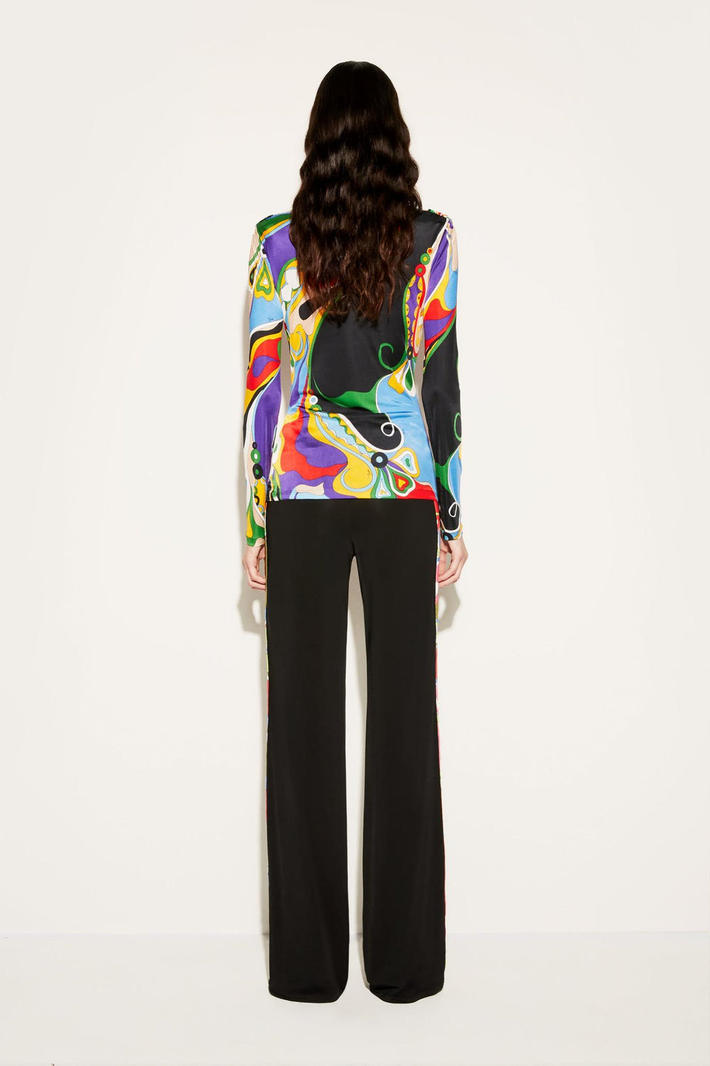 PUCCI Pants And Shorts | Women Iride And Orchidee-Print Trousers
