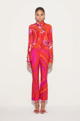 PUCCI Pants And Shorts | Women Iride-Print Flared Trousers