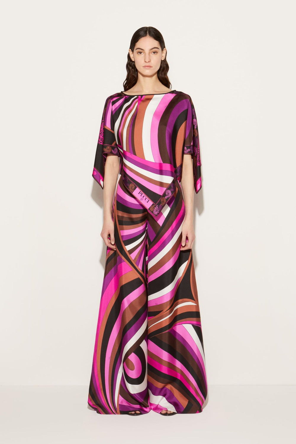 PUCCI Pants And Shorts | Women Iride-Print Silk-Twill Trousers