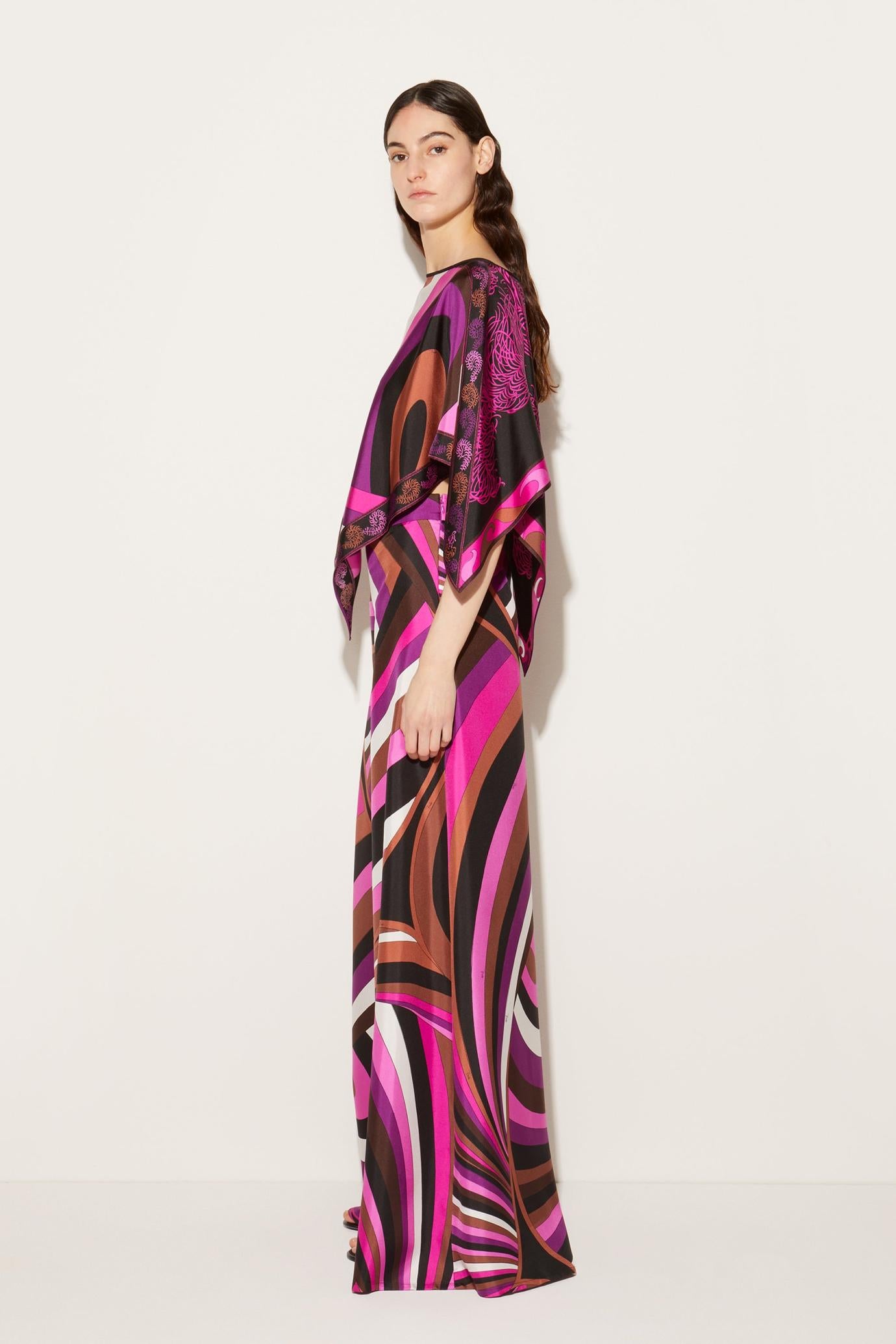 PUCCI Pants And Shorts | Women Iride-Print Silk-Twill Trousers