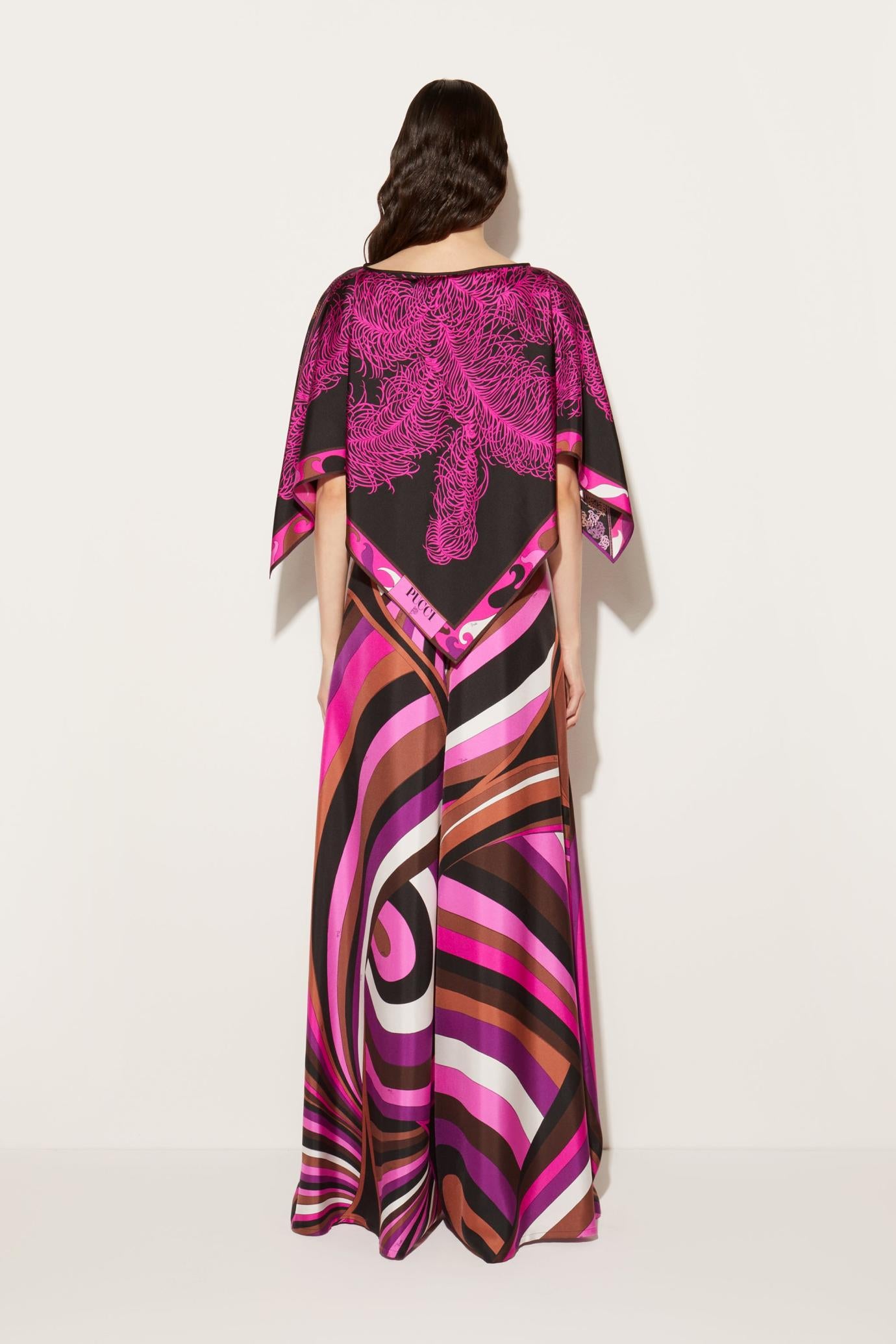 PUCCI Pants And Shorts | Women Iride-Print Silk-Twill Trousers