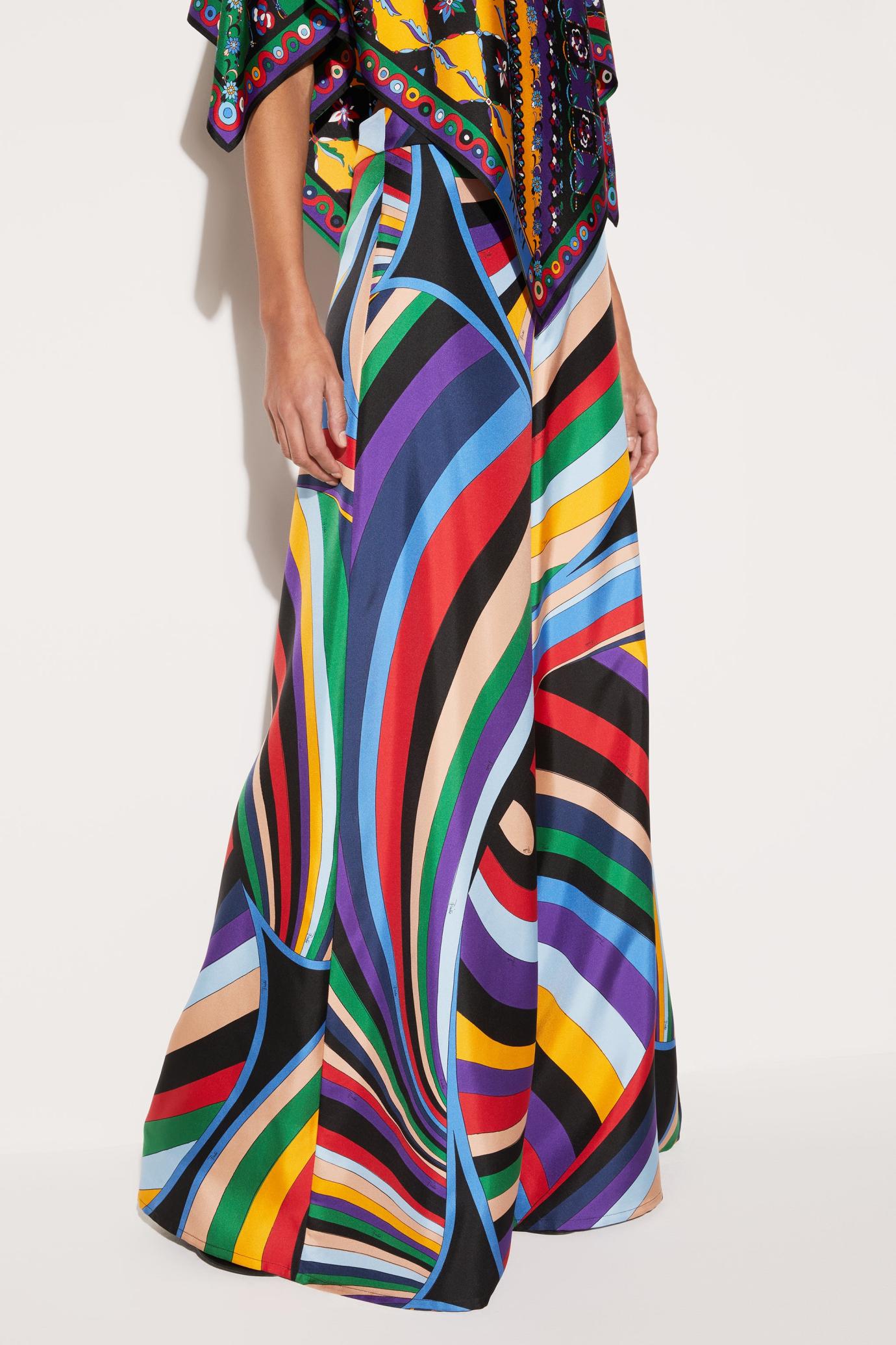 PUCCI Pants And Shorts | Women Iride-Print Silk-Twill Trousers