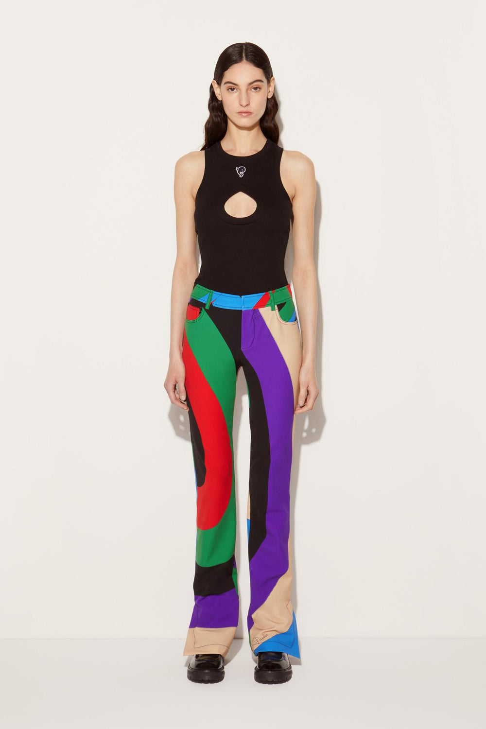 PUCCI Pants And Shorts | Women Iride-Print Trousers