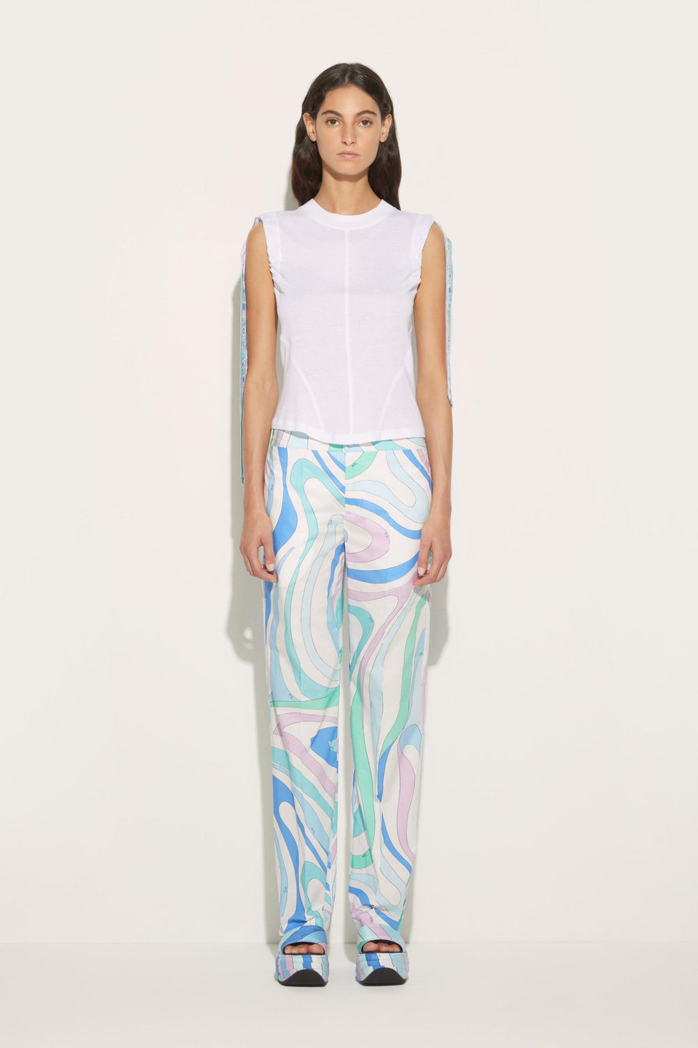 PUCCI Pants And Shorts | Women Marmo-Print Cotton Trousers