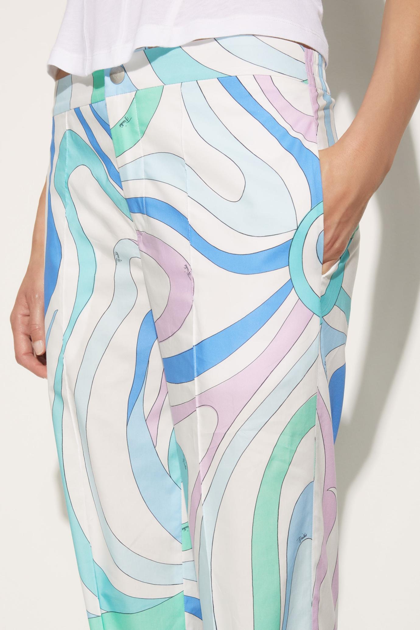 PUCCI Pants And Shorts | Women Marmo-Print Cotton Trousers