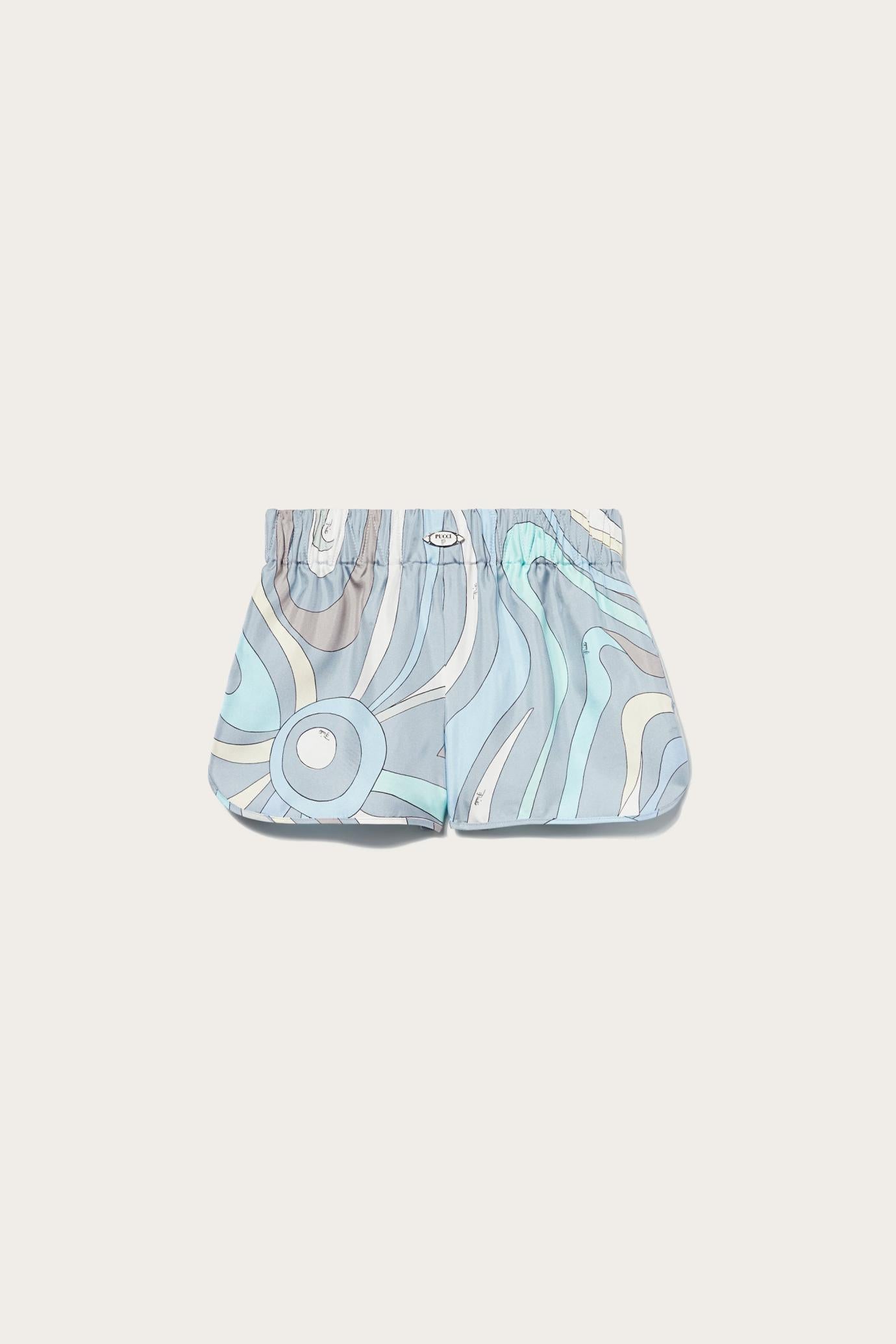 PUCCI Pants And Shorts | Women Marmo-Print Silk-Twill Shorts