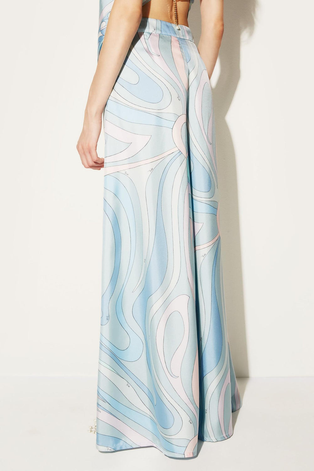 PUCCI Pants And Shorts | Women Marmo-Print Silk-Twill Trousers