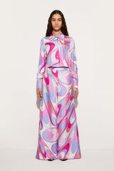 PUCCI Pants And Shorts | Women Onde-Print Silk-Twill Trousers