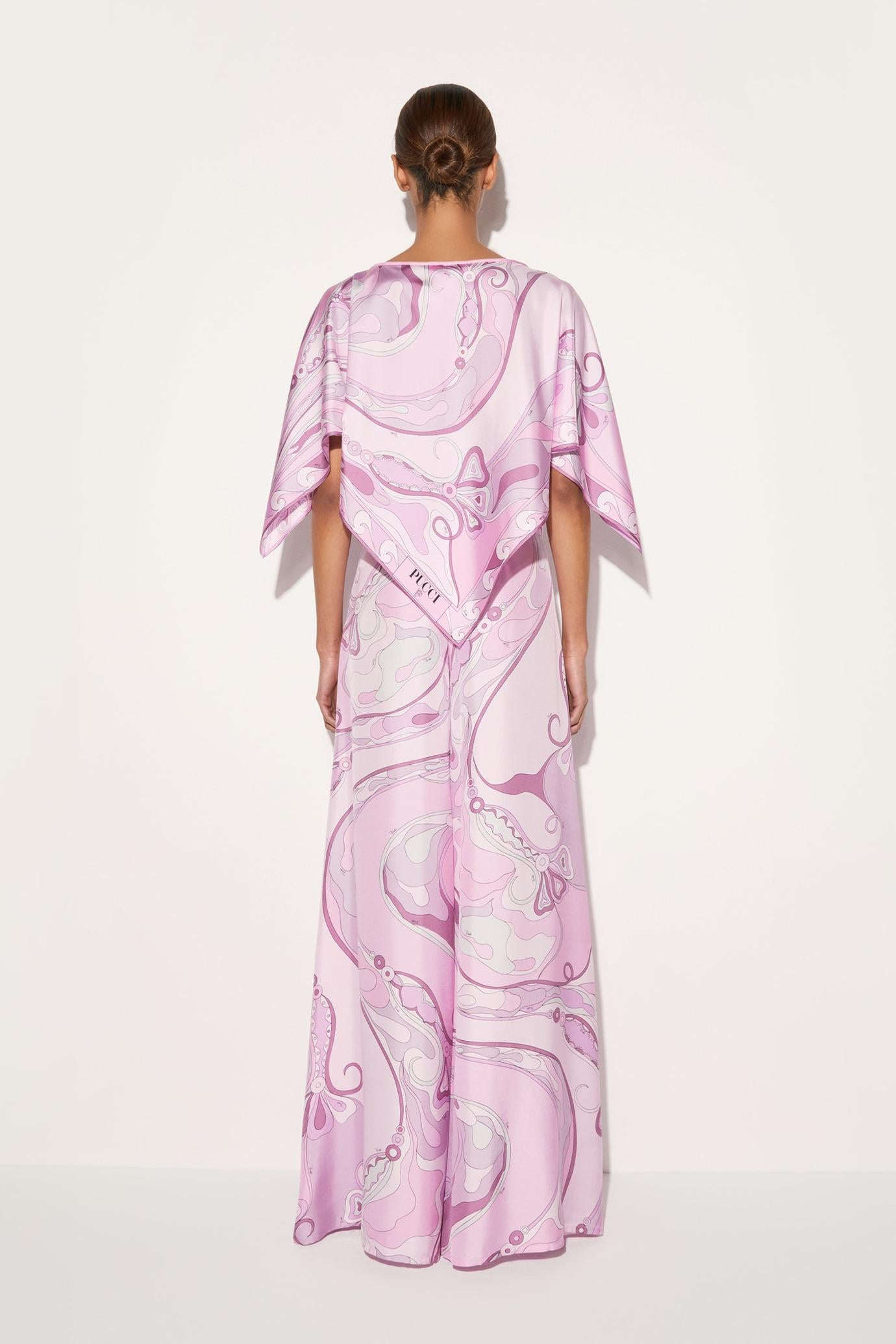 PUCCI Pants And Shorts | Women Orchidee-Print Silk-Twill Trousers