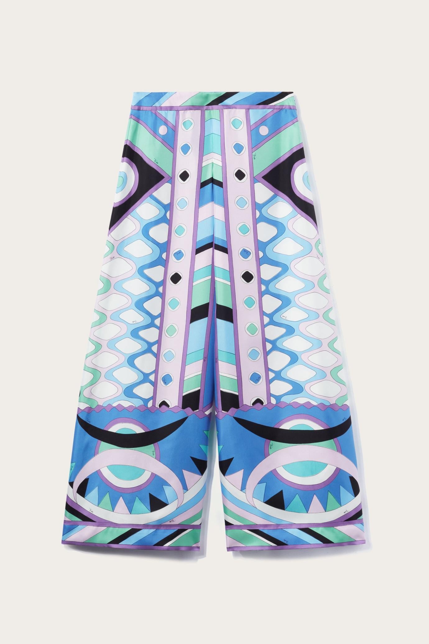 PUCCI Pants And Shorts | Women Vivara-Print Silk-Twill Trousers