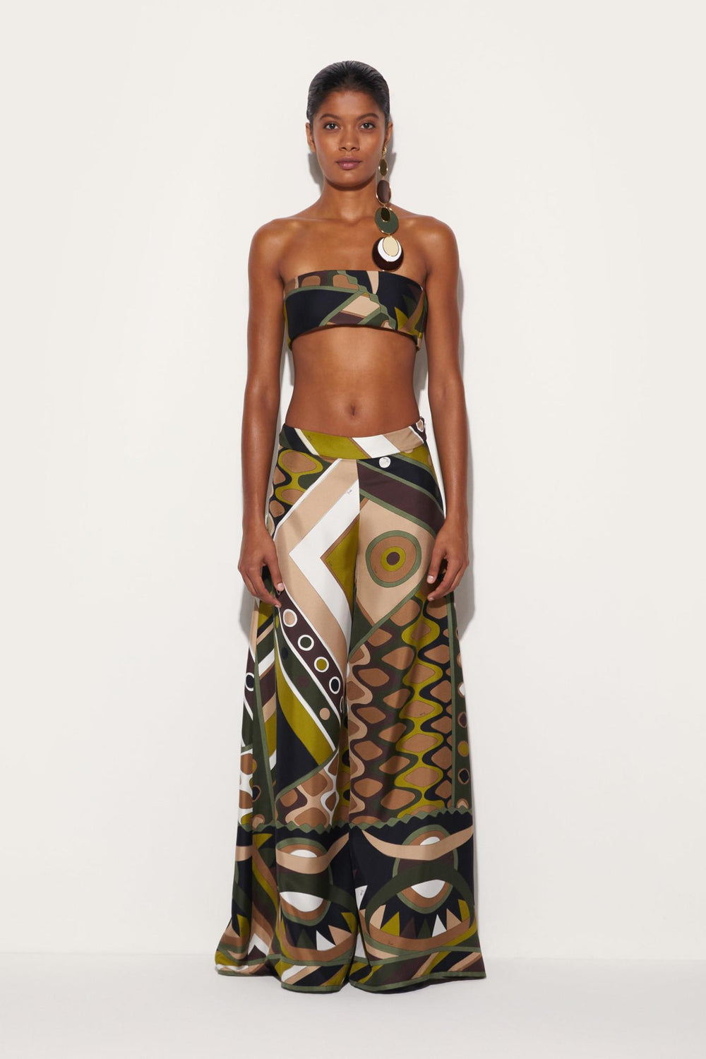 PUCCI Pants And Shorts | Women Vivara-Print Silk-Twill Trousers