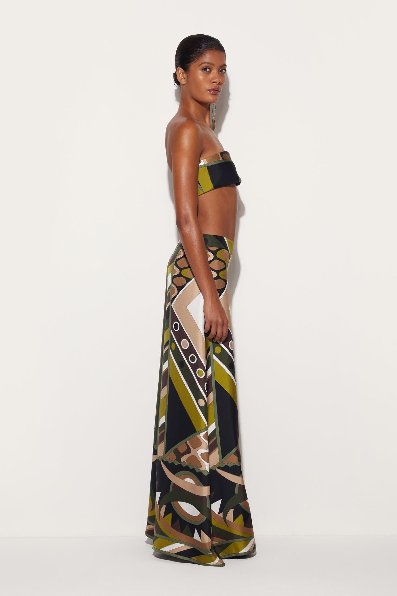 PUCCI Pants And Shorts | Women Vivara-Print Silk-Twill Trousers