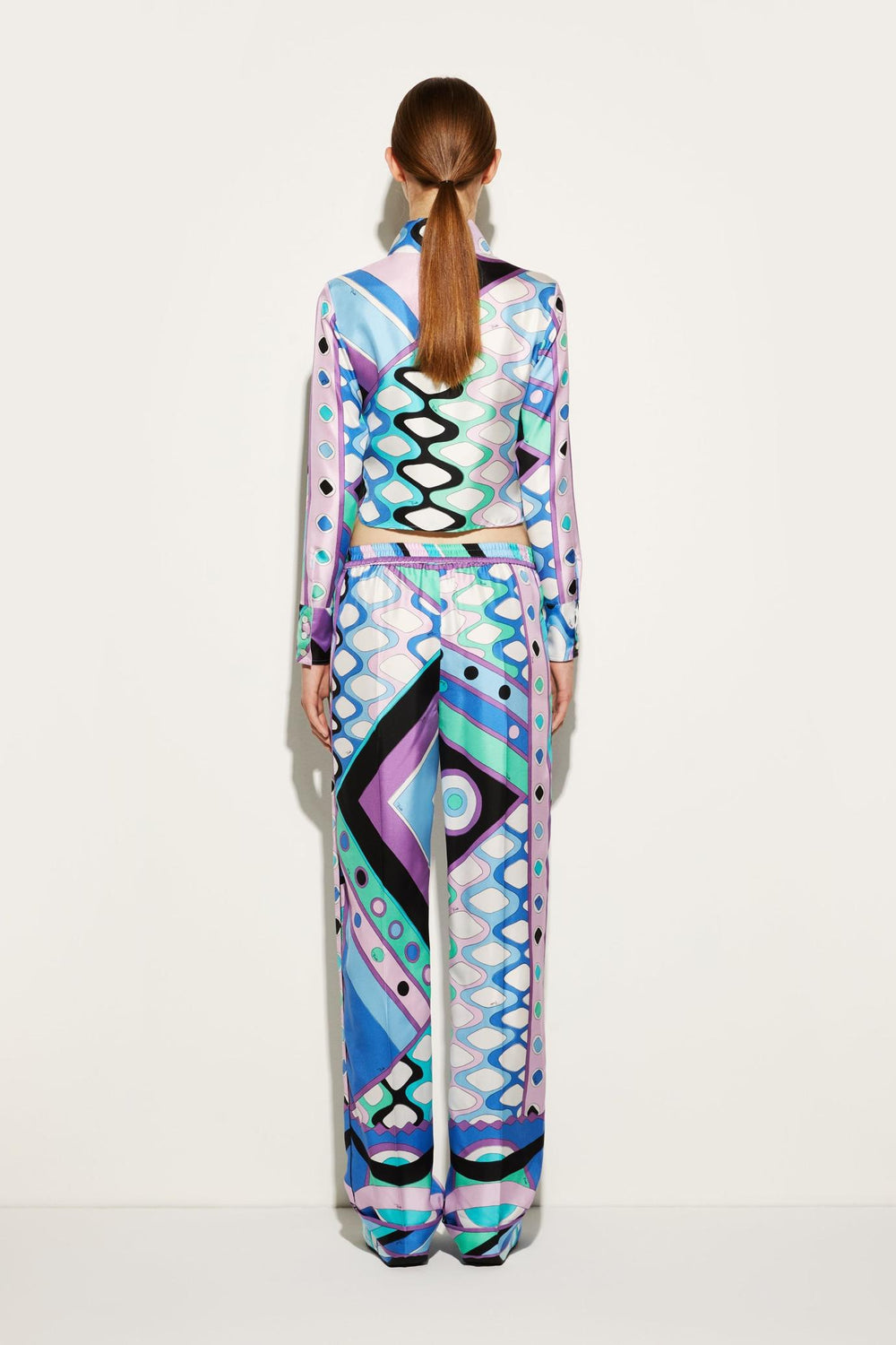 PUCCI Pants And Shorts | Women Vivara-Print Silk-Twill Trousers