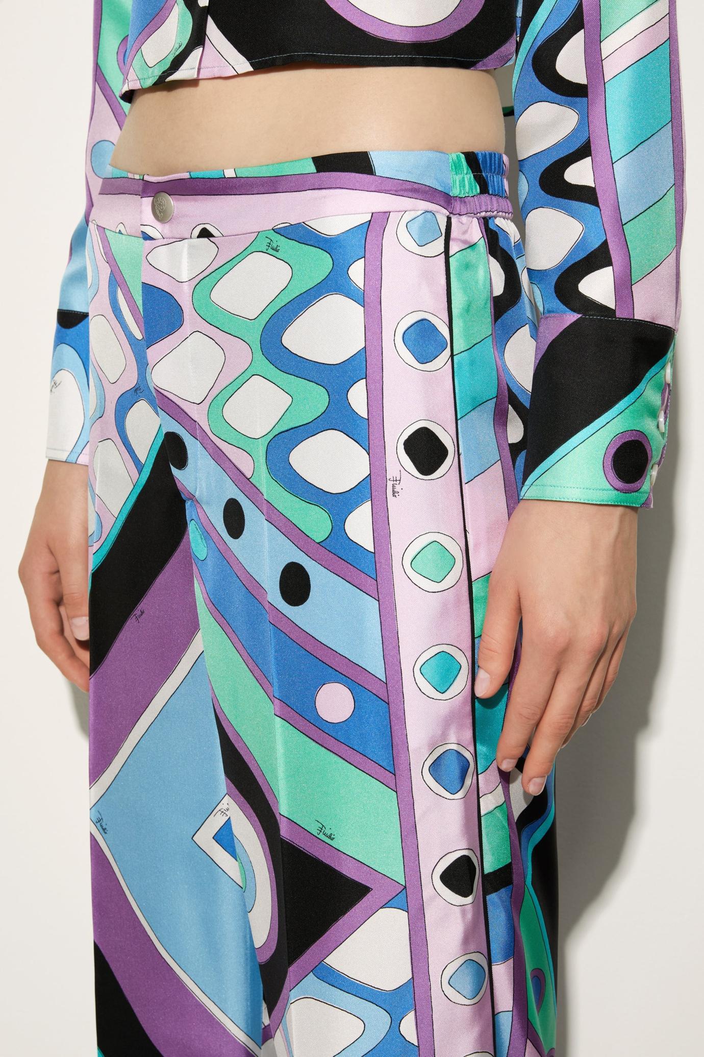 PUCCI Pants And Shorts | Women Vivara-Print Silk-Twill Trousers