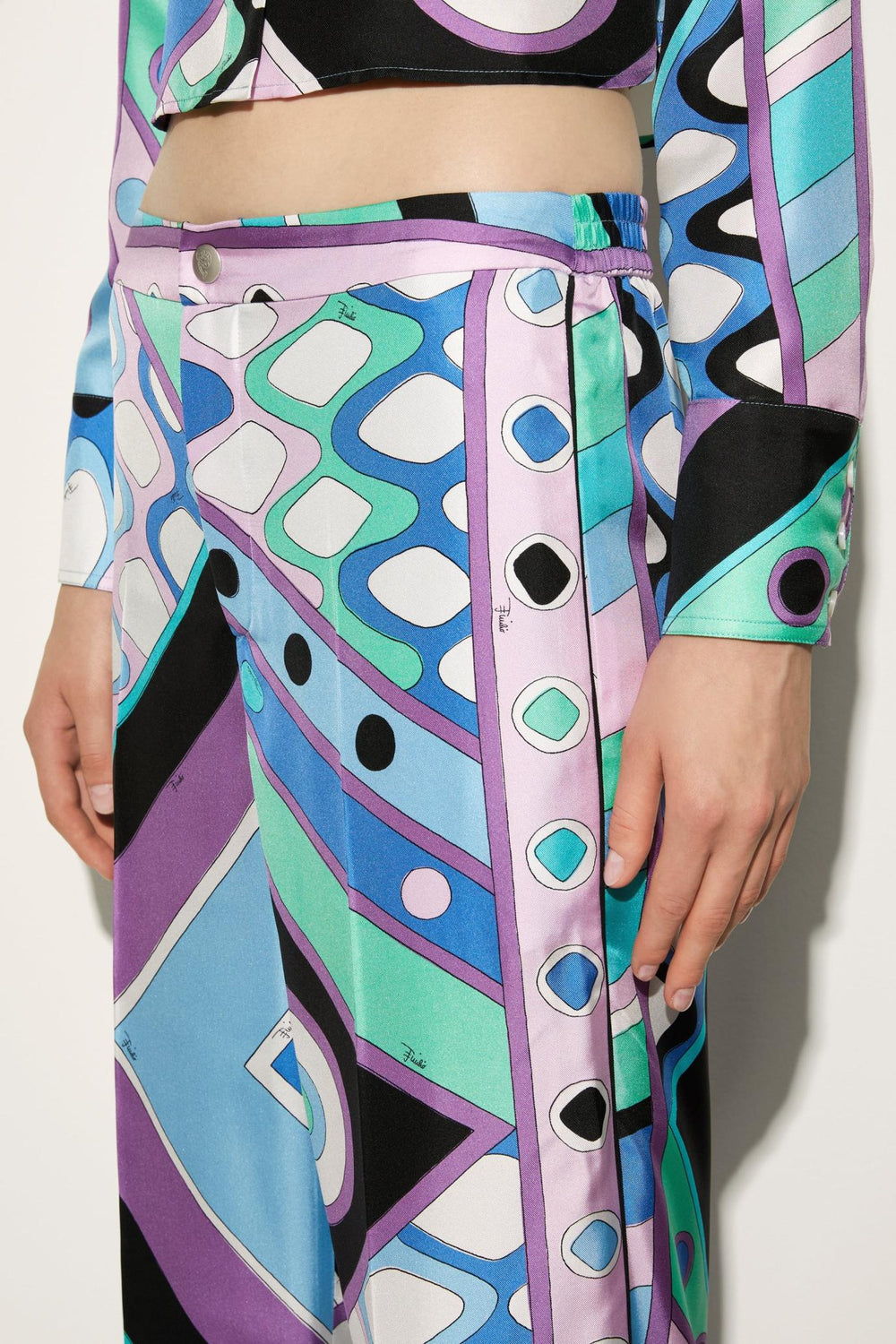 PUCCI Pants And Shorts | Women Vivara-Print Silk-Twill Trousers
