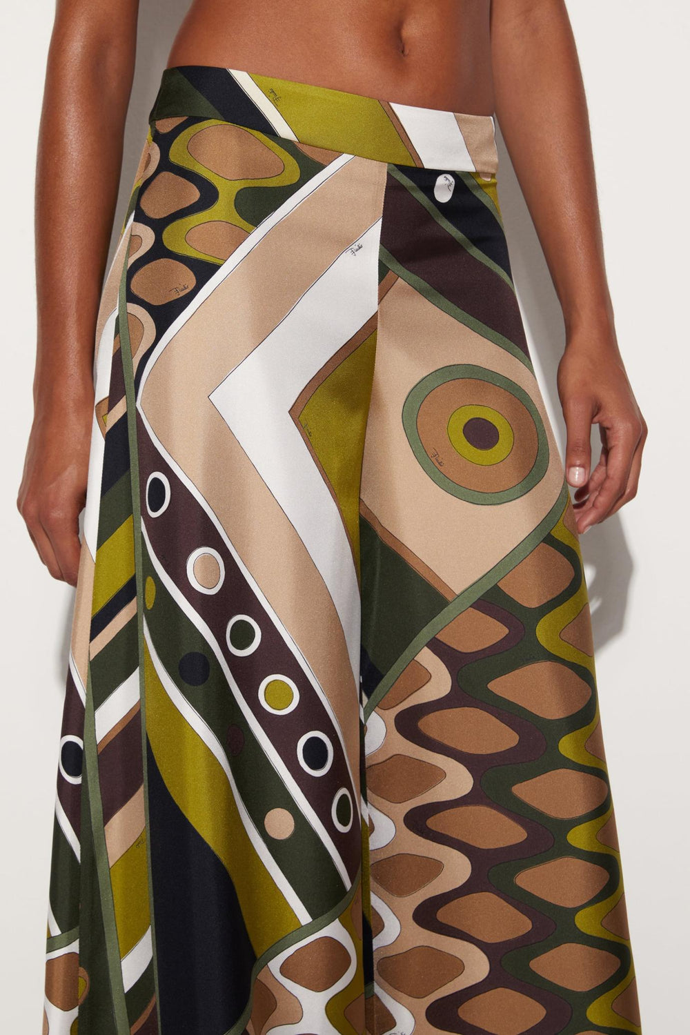 PUCCI Pants And Shorts | Women Vivara-Print Silk-Twill Trousers