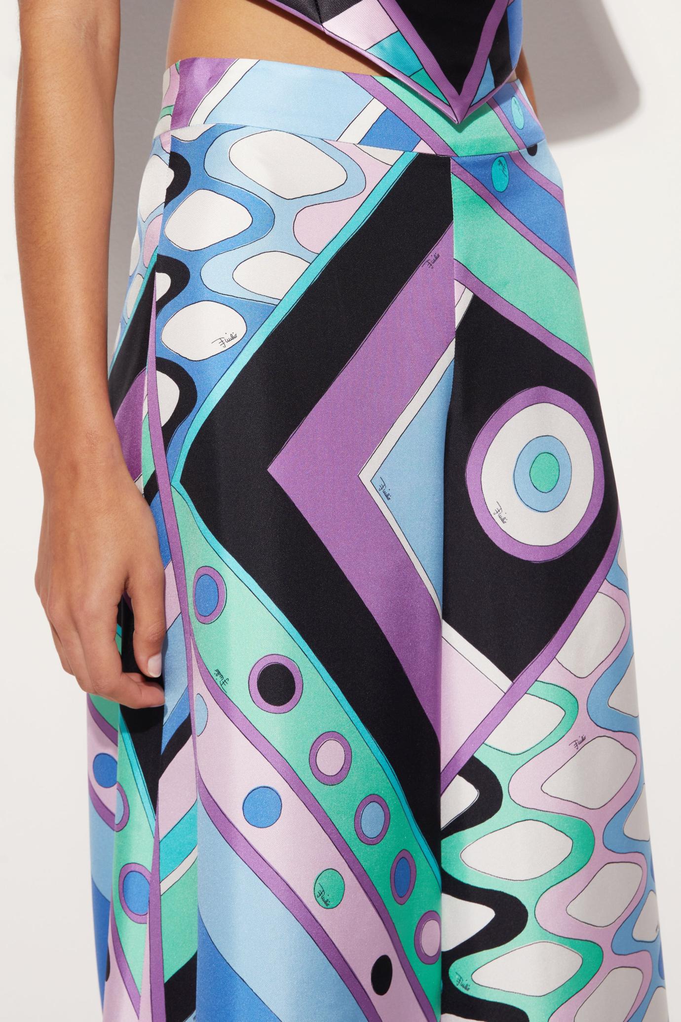 PUCCI Pants And Shorts | Women Vivara-Print Silk-Twill Trousers