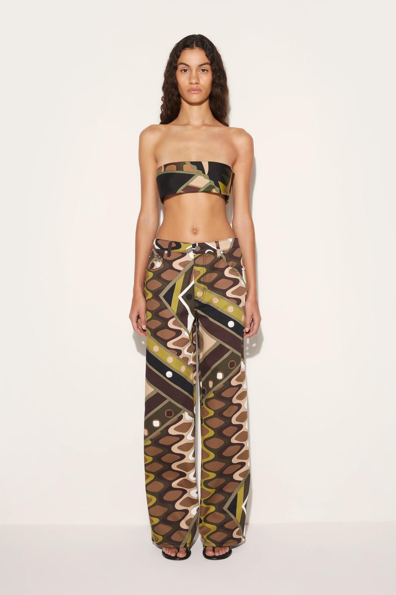 PUCCI Pants And Shorts | Women Vivara-Print Wide-Leg Trousers