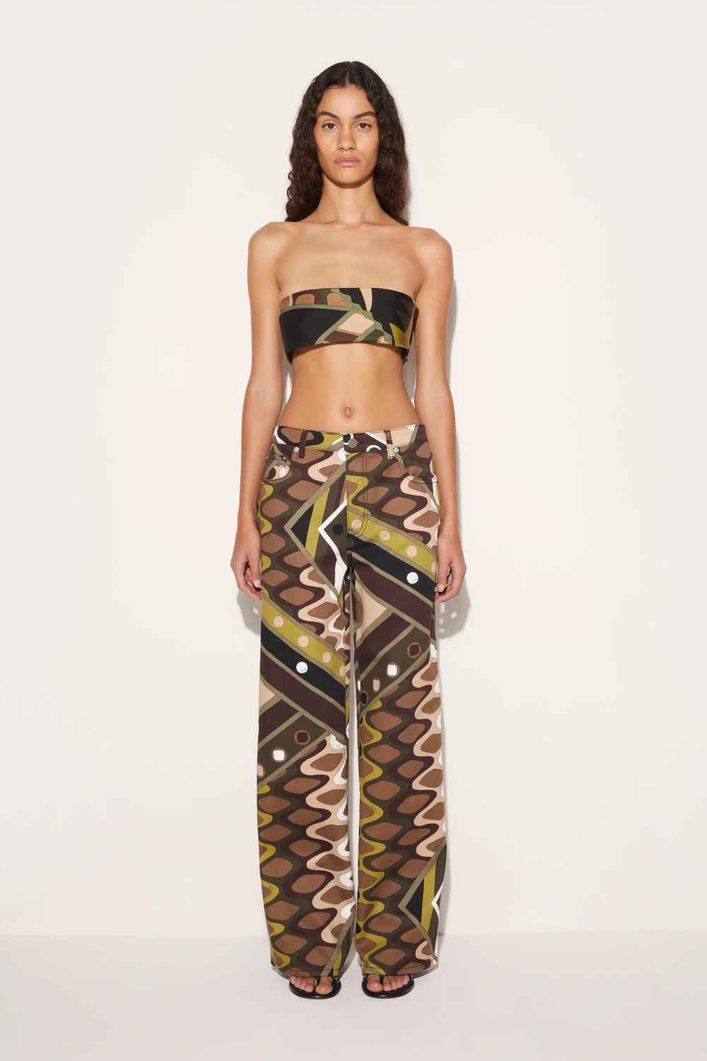PUCCI Pants And Shorts | Women Vivara-Print Wide-Leg Trousers