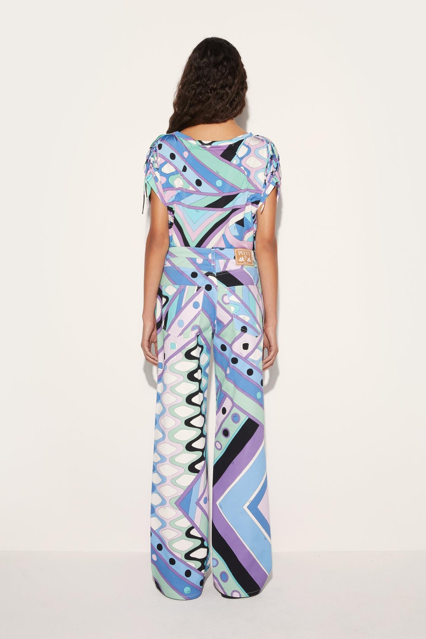 PUCCI Pants And Shorts | Women Vivara-Print Wide-Leg Trousers