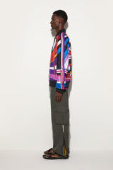 PUCCI Ready To Wear | Men Cigni-Print Silk-Twill Bomber Jacket