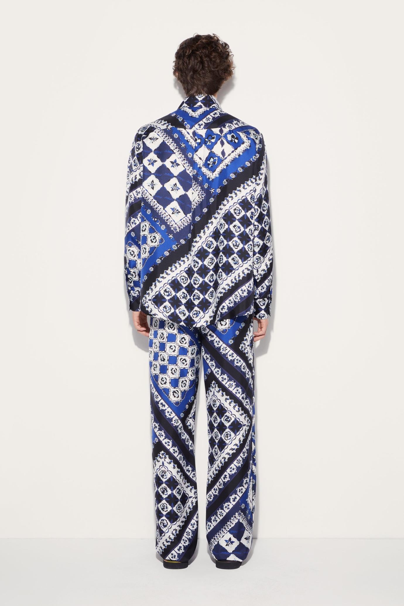 PUCCI Ready To Wear | Men Festa-Print Silk-Twill Shirt